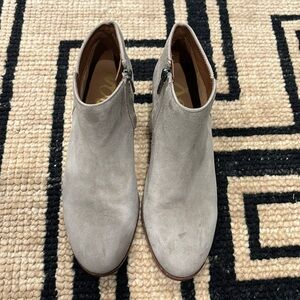 Sam Edelman Gray Suede Ankle Boots. Size is 37 or US 7.